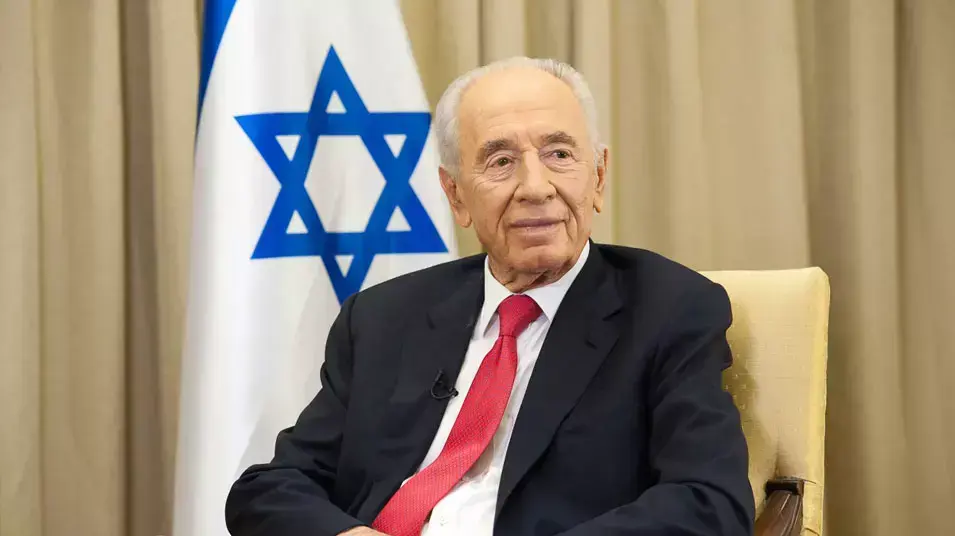 שמעון פרס מתראיין לינון מגל שמעון פרס מתראיין לינון מגל