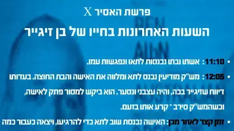 השעות האחרונות בחייו של בן זיגייר השעות האחרונות בחייו של בן זיגייר