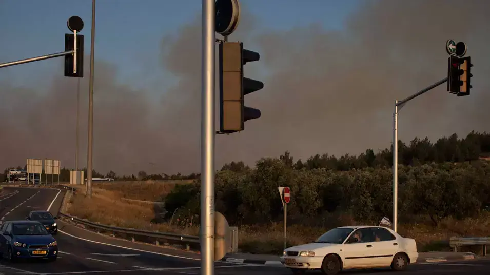 שריפה בכביש 443 שריפה בכביש 443