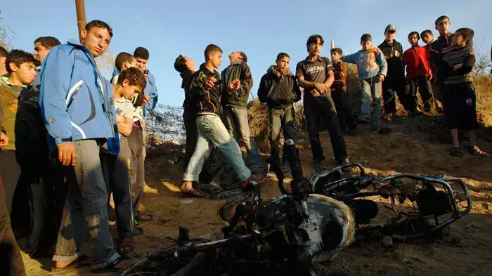 זירת החיסול של פעיל ג'יהאד איסלמי על ידי צה"ל ממזרח לעיר חאן יונס