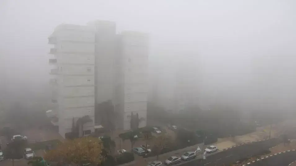 ערפל כבד בחדרה ערפל כבד בחדרה