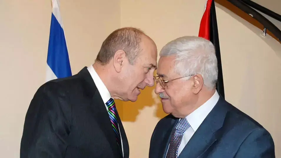 ראש הממשלה אהוד אולמרט ויו"ר הרשות הפלסטינית אבו מאזן ראש הממשלה אהוד אולמרט ויו"ר הרשות הפלסטינית אבו מאזן