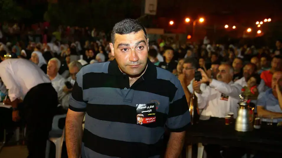 מוחמד סרסור באירוע לזכר בנו אנאס, מאי 2013 מוחמד סרסור באירוע לזכר בנו אנאס, מאי 2013
