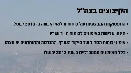 אינפו קיצוצים בצה"ל אינפו קיצוצים בצה"ל