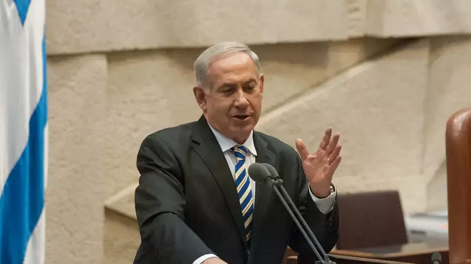 ראש הממשלה בנימין נתניהו בדיון בכנסת בנושא יוזמת השלום הערבית בעקבות חתימות 40 ח"כים. מאי 2013