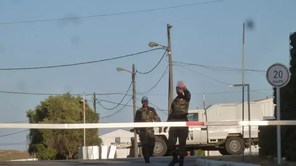 מוצב זיוונית של האו?ם בקוניטרה שנפגע היום, יוני 2013 מוצב זיוונית של האו?ם בקוניטרה שנפגע היום, יוני 2013