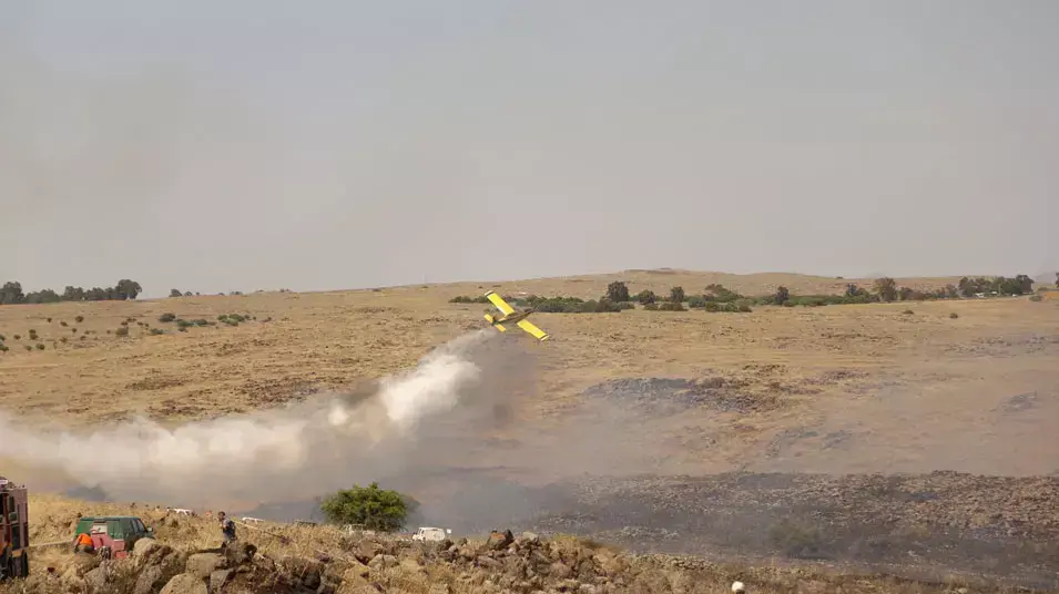 שריפה בכורזים שבצפון שריפה בכורזים שבצפון