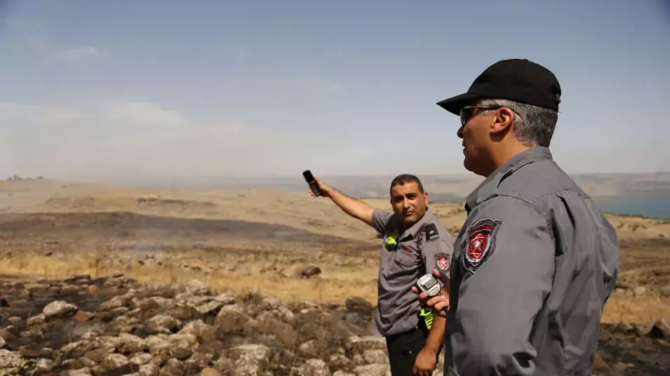 שריפה בכורזים שבצפון שריפה בכורזים שבצפון