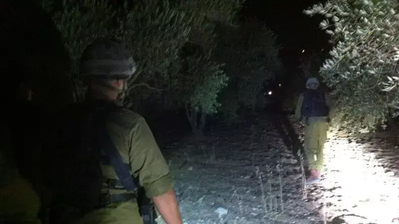 סריקות של כוחות הביטחון אתמול לאחר אירוע הירי לעבר אוטובוס סמוך לחווארה, יוני 2013