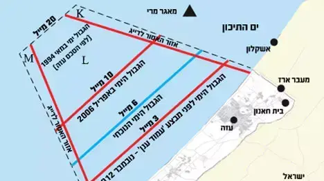 מפת הסגר הימי לפי לוחות זמנים מפת הסגר הימי לפי לוחות זמנים