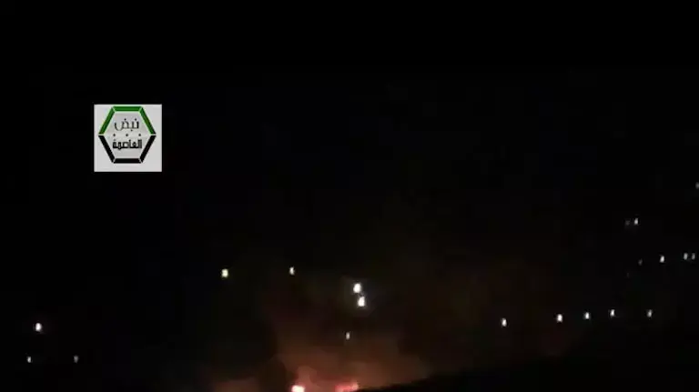תיעוד: הרגעים שאחרי הפצצת שדה התעופה בסוריה