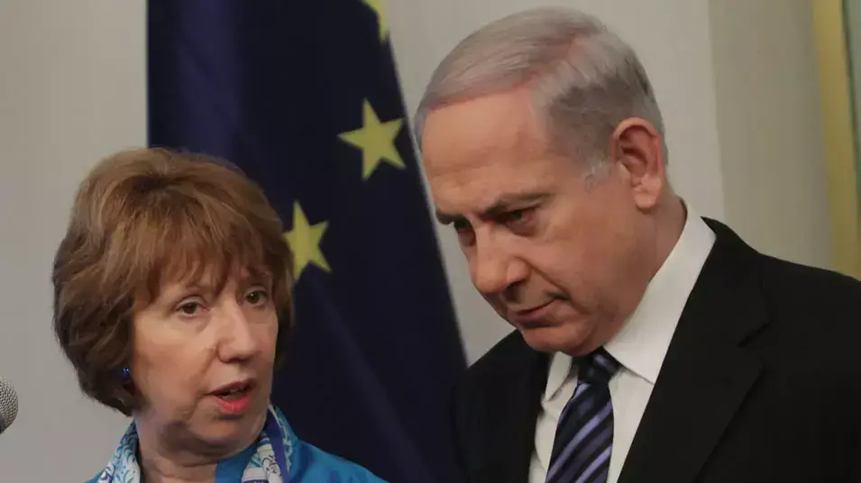 רוה"מ נתניהו עם שרת החוץ של האיחוד האירופי, קתרין אשטון, יוני 2013 רוה"מ נתניהו עם שרת החוץ של האיחוד האירופי, קתרין אשטון, יוני 2013
