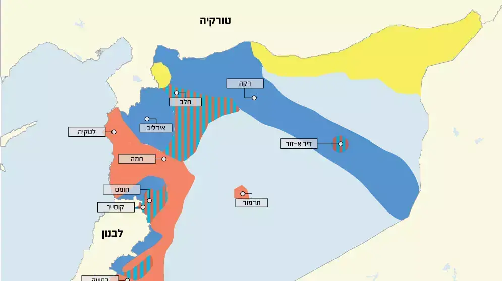 מלחמת האזרחים בסוריה - חלוקה עדתית של השטח מלחמת האזרחים בסוריה - חלוקה עדתית של השטח