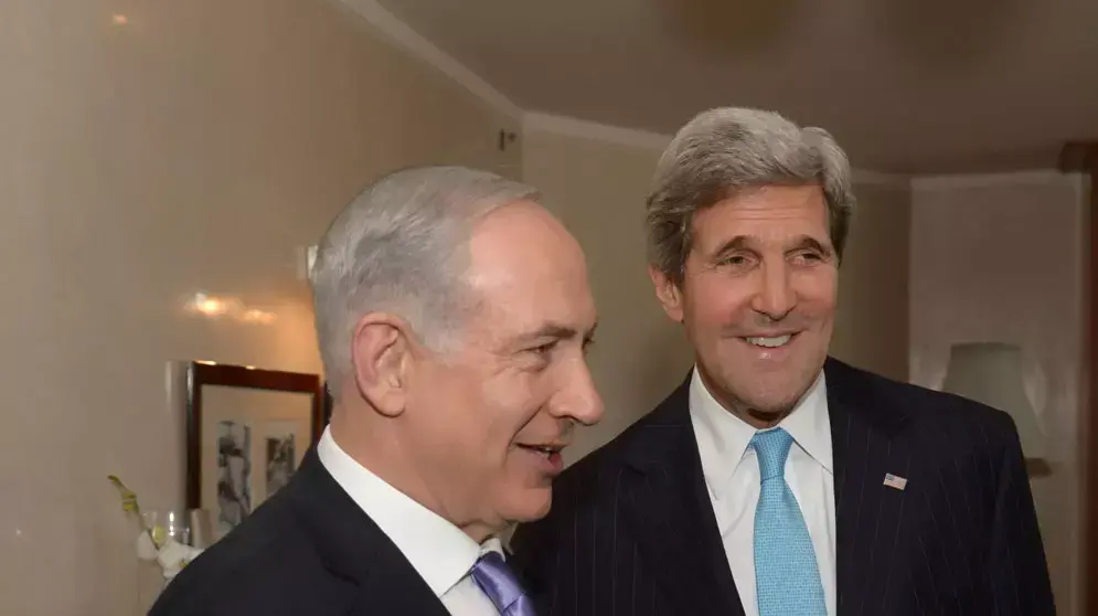 ראש הממשלה בנימין נתניהו ושר החוץ של ארה"ב ג'ון קרי נפגשו בירושלים, יוני 2013