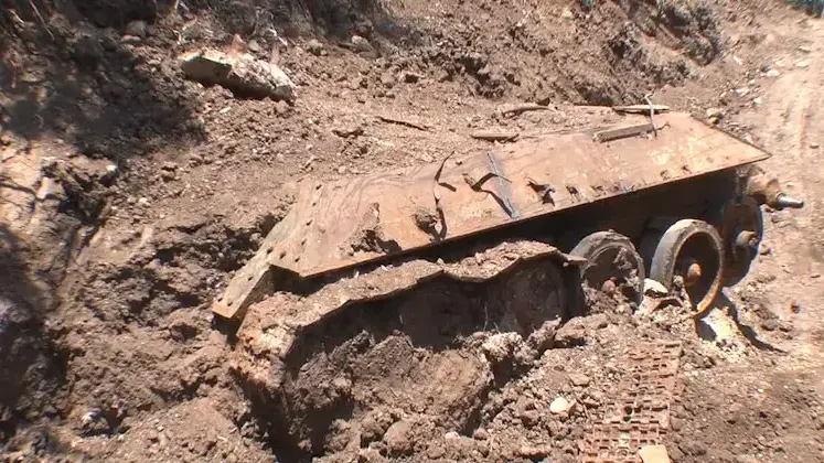 הפתעה בחפירות: טנק ישן התגלה ברחוב המרכבה