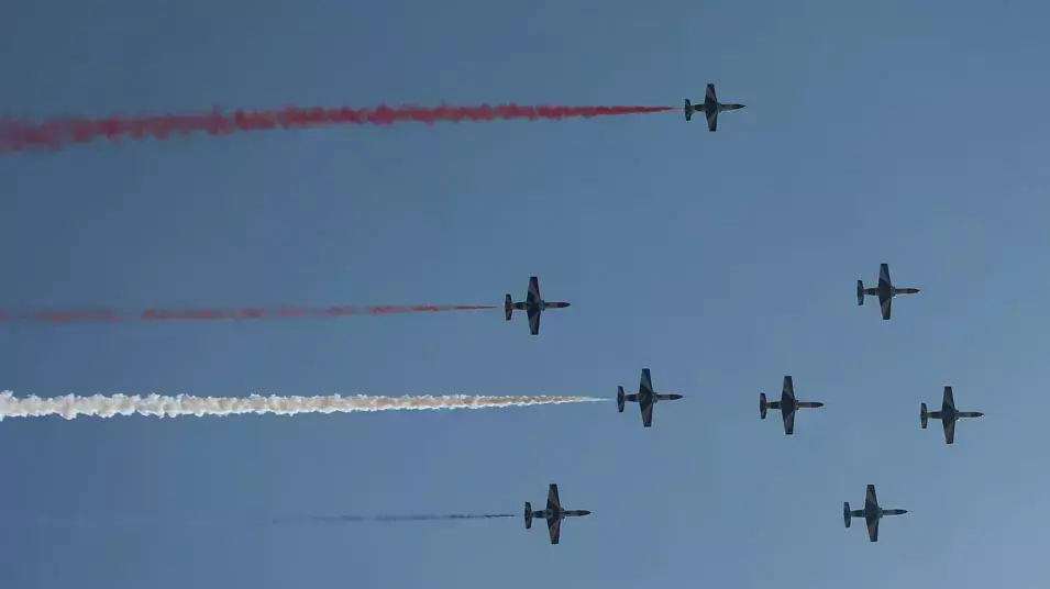 מטס של חיל האוויר המצרי לכבוד השבעת הנשיא הזמני עדלי מנסור. קהיר, 4 ביולי 2013 מטס של חיל האוויר המצרי לכבוד השבעת הנשיא הזמני עדלי מנסור. קהיר, 4 ביולי 2013