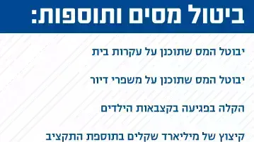 ביטול מסים ותוספות ביטול מסים ותוספות
