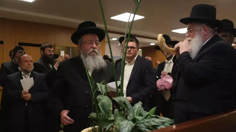 חברי כנסת חרדים קוראים תהילים בזמן הקראת חוק השוויון בנטל בכנסת חברי כנסת חרדים קוראים תהילים בזמן הקראת חוק השוויון בנטל בכנסת