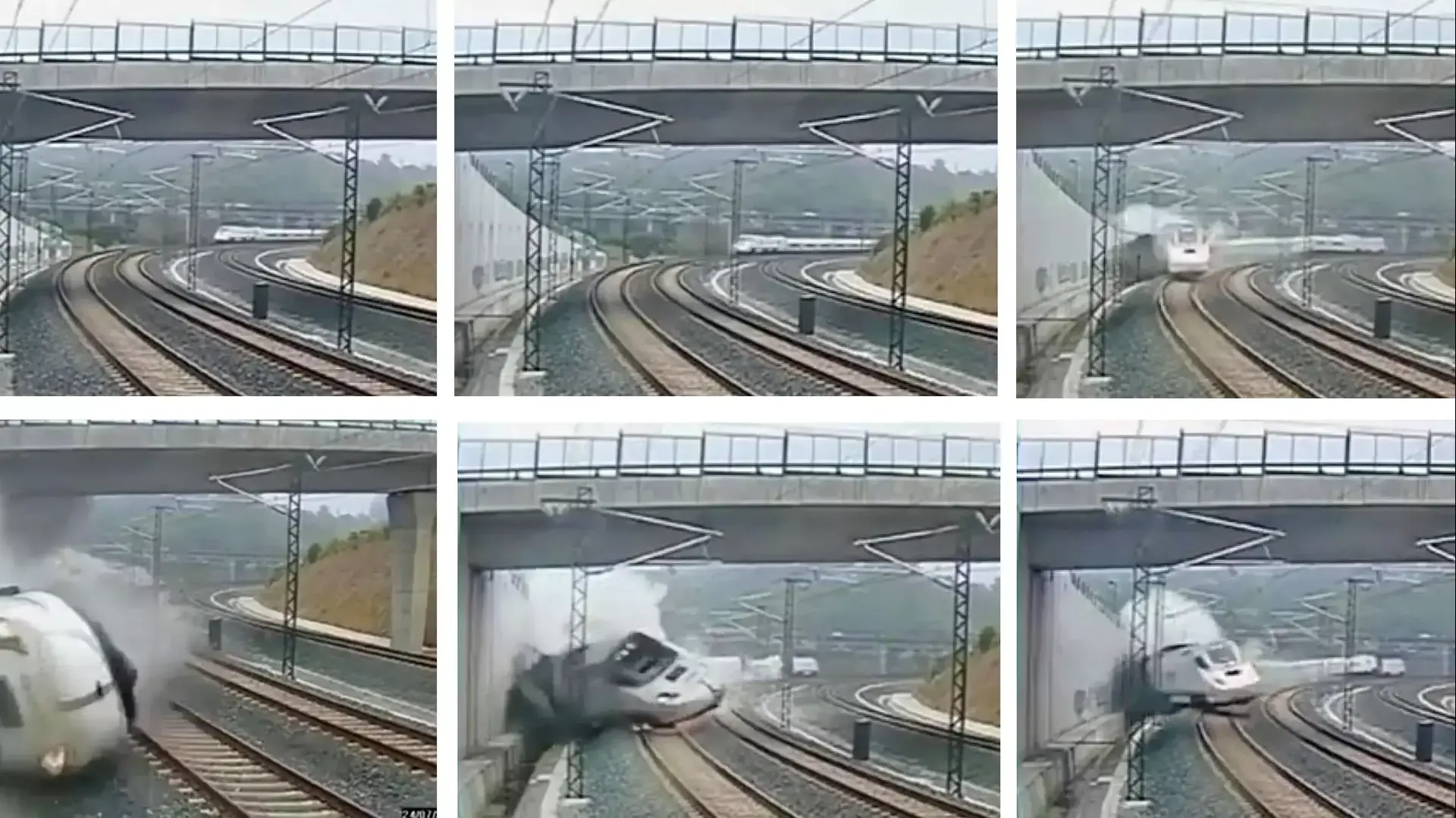 תאונת רכבת במחוז גליסיה, רכבת ירדה מהפסים. ספרד. יולי 2013 תאונת רכבת במחוז גליסיה, רכבת ירדה מהפסים. ספרד. יולי 2013