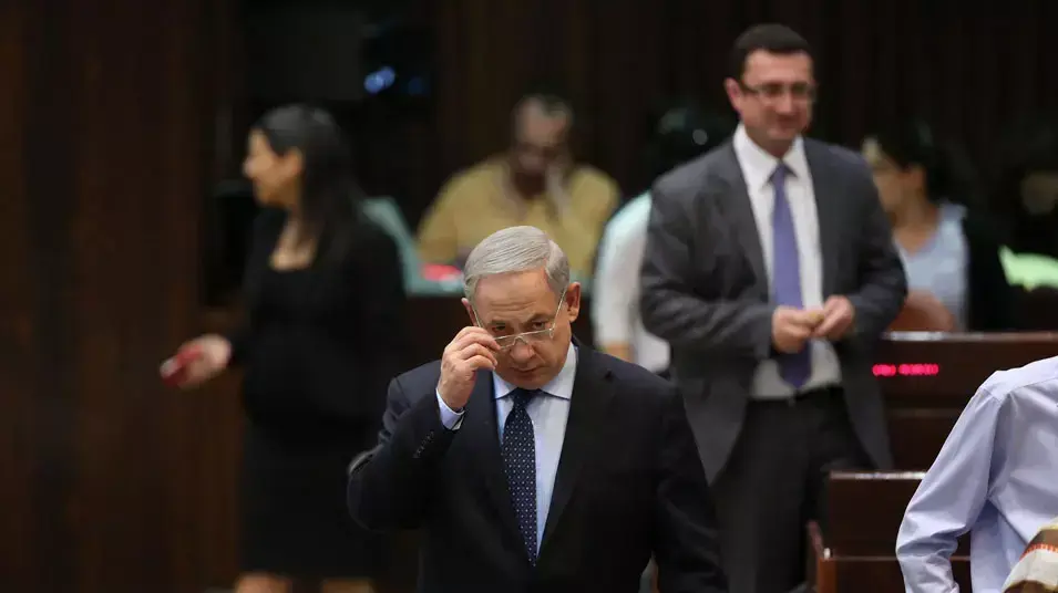 רוה"מ נתניהו באישור התקציב בכנסת, יולי 2013