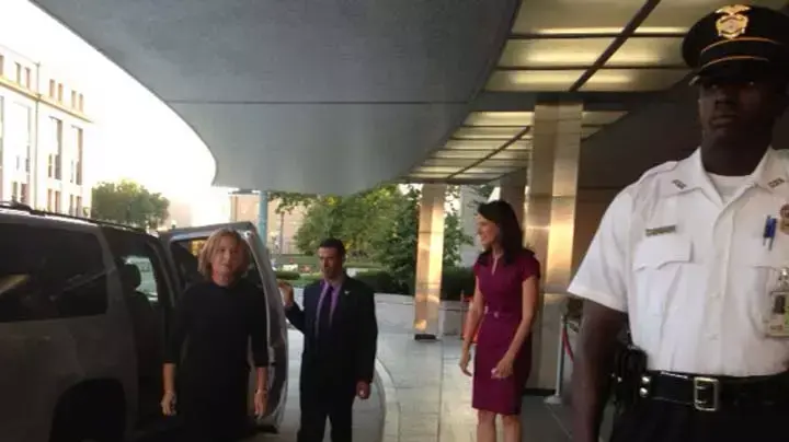 ציפי לבני מגיעה לפגישה עם עריקאת וקרי, וושינגטון, 30.7.13 ציפי לבני מגיעה לפגישה עם עריקאת וקרי, וושינגטון, 30.7.13