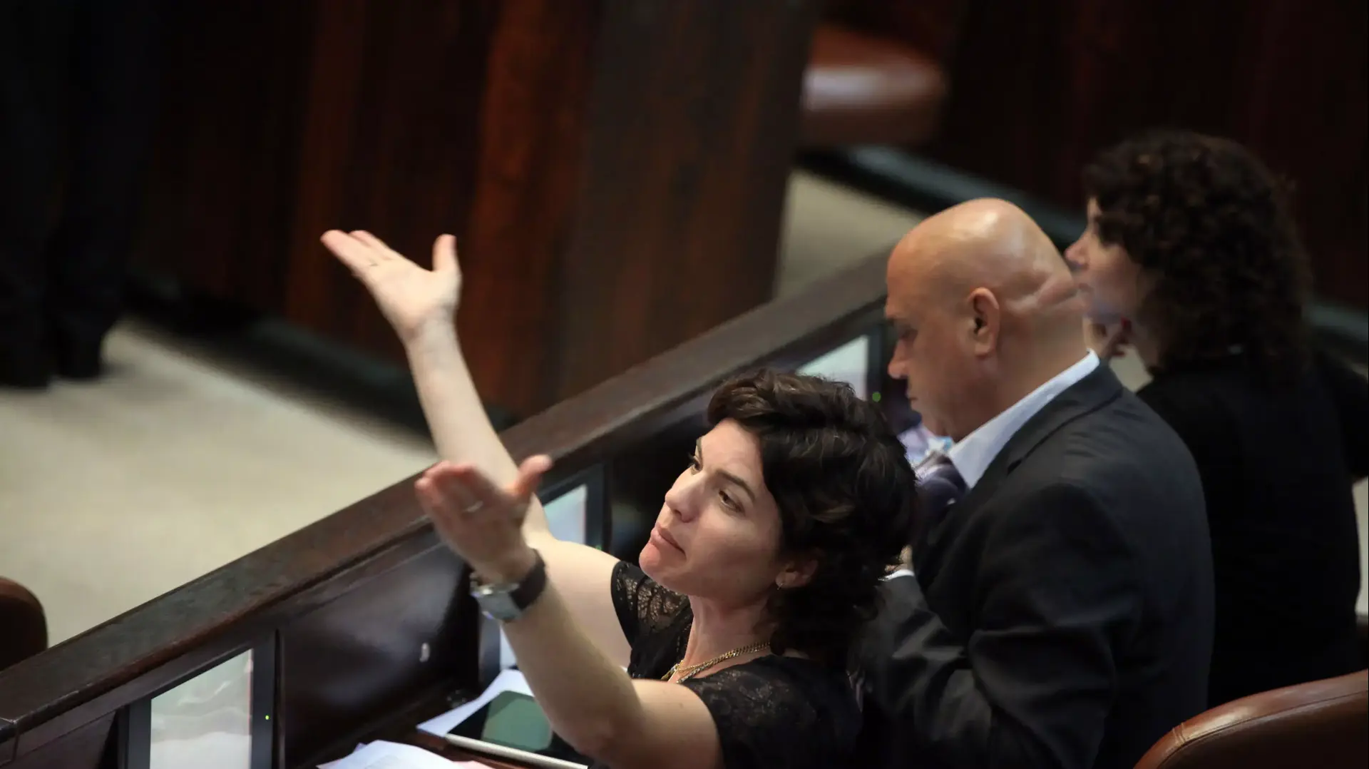 תמר זנדברג במליאת הכנסת תמר זנדברג במליאת הכנסת