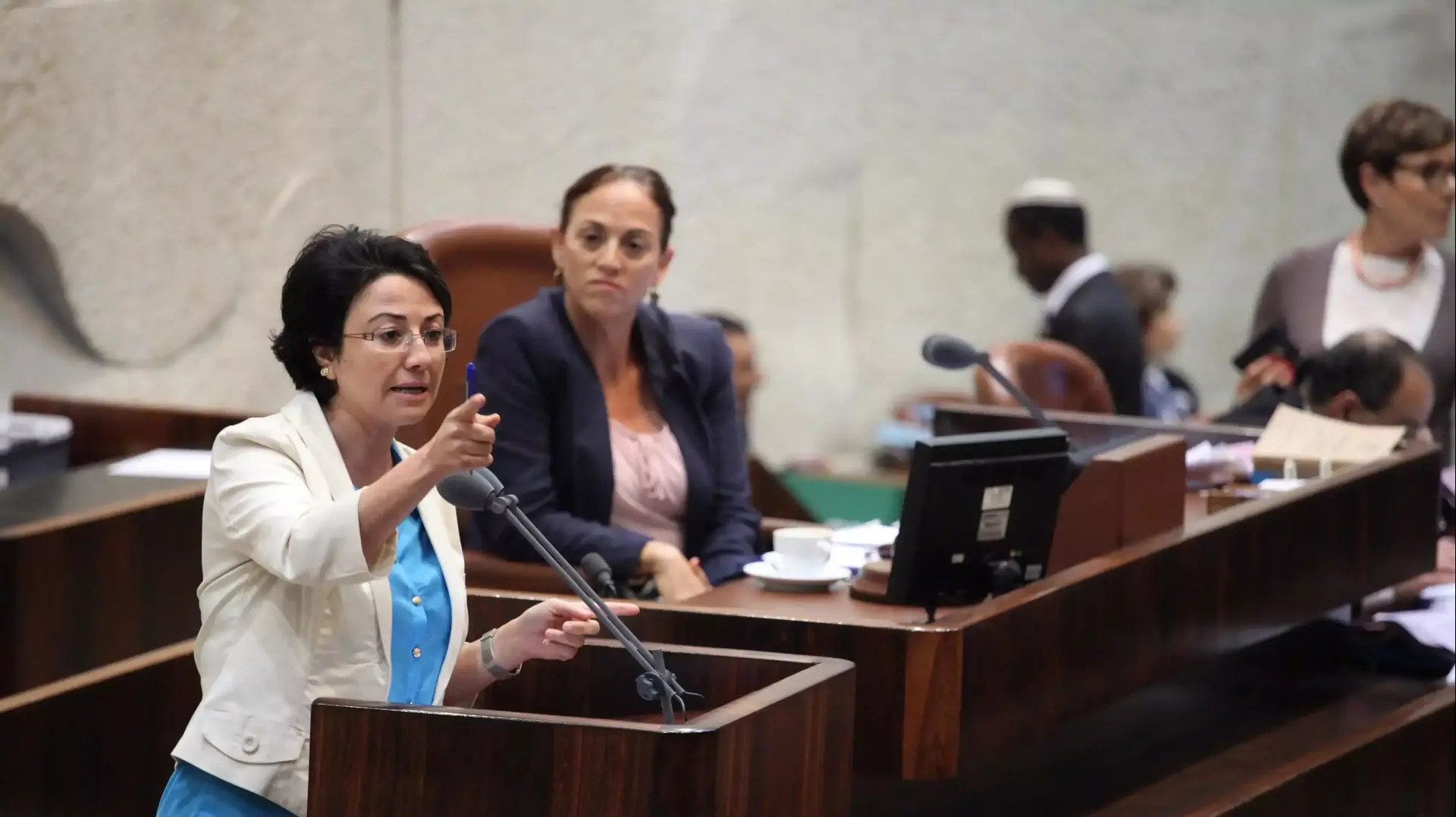 חנין זועבי בדיון בכנסת על חוק המשילות חנין זועבי בדיון בכנסת על חוק המשילות