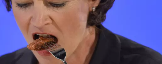 המבורגר המעבדה הראשון נכנס למחבת המבורגר המעבדה הראשון נכנס למחבת