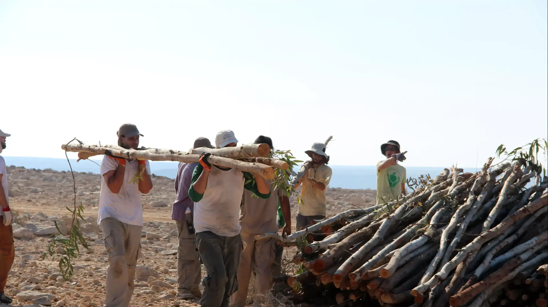 חברי גרעין הראל הקימו התישבות בהר אלדד. אוגוסט 2013