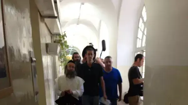 נחמן ברלנד בהארכת מעצר בבית משפט השלום ירושלים. אוגוסט 2013