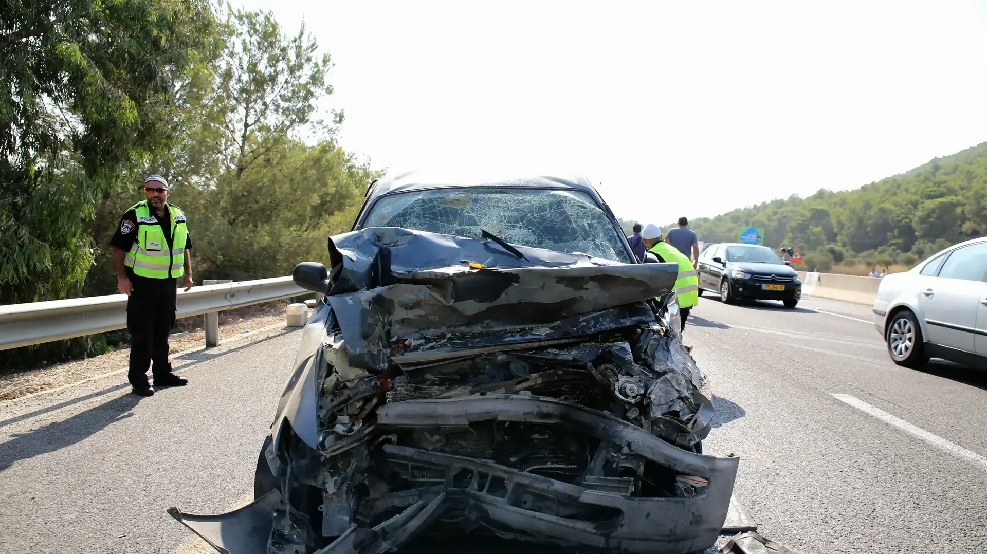 תאונת דרכים בצומת אחיהוד. אוגוסט 2013 תאונת דרכים בצומת אחיהוד. אוגוסט 2013