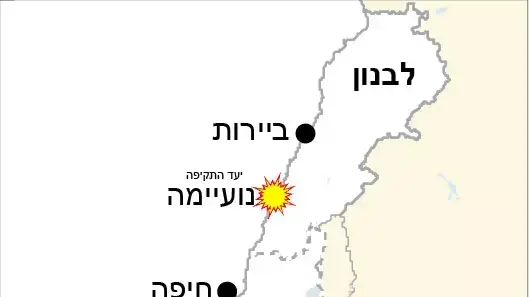 מפת תקיפות חיל האוויר
