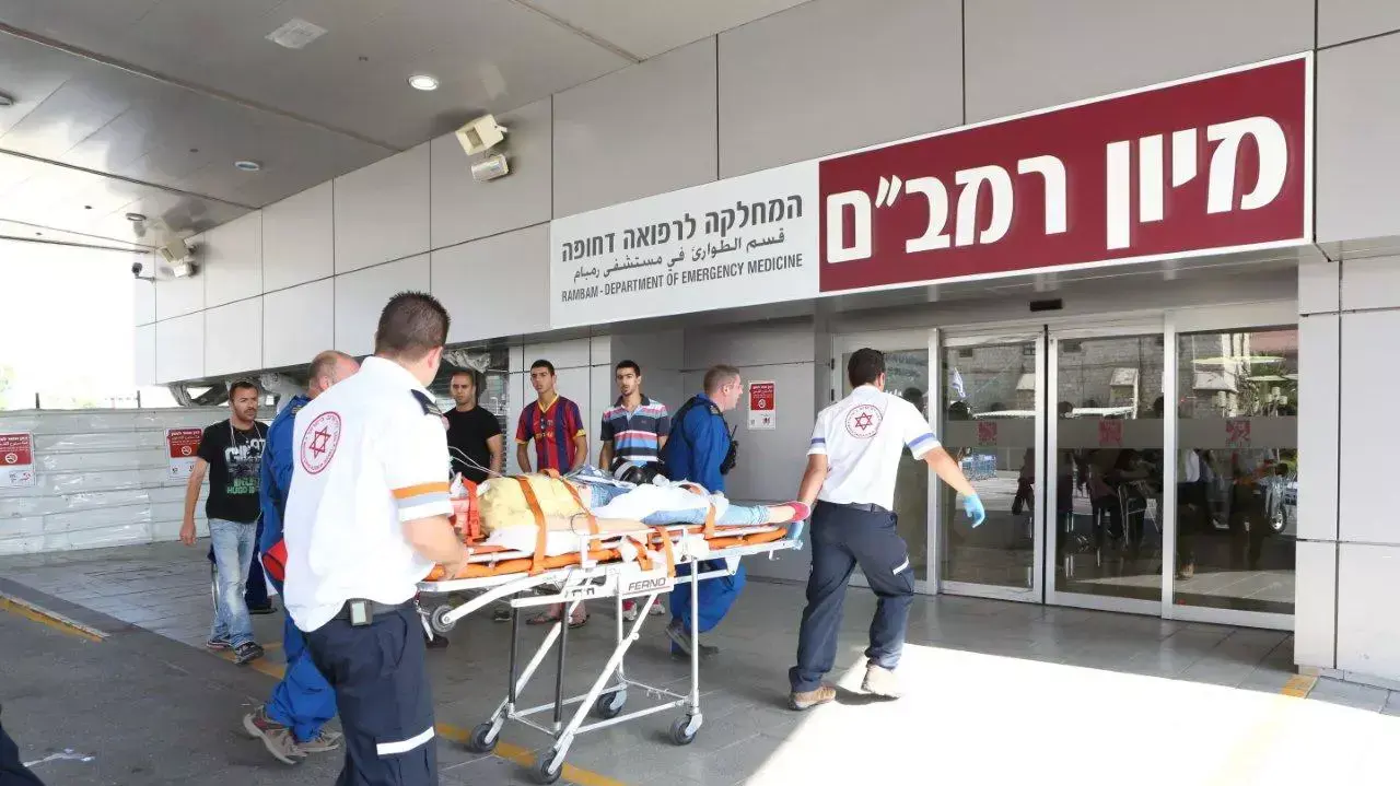 הפצועה מדבורייה מפונה לבה"ח רמב"ם, אוגוסט 2013 הפצועה מדבורייה מפונה לבה"ח רמב"ם, אוגוסט 2013