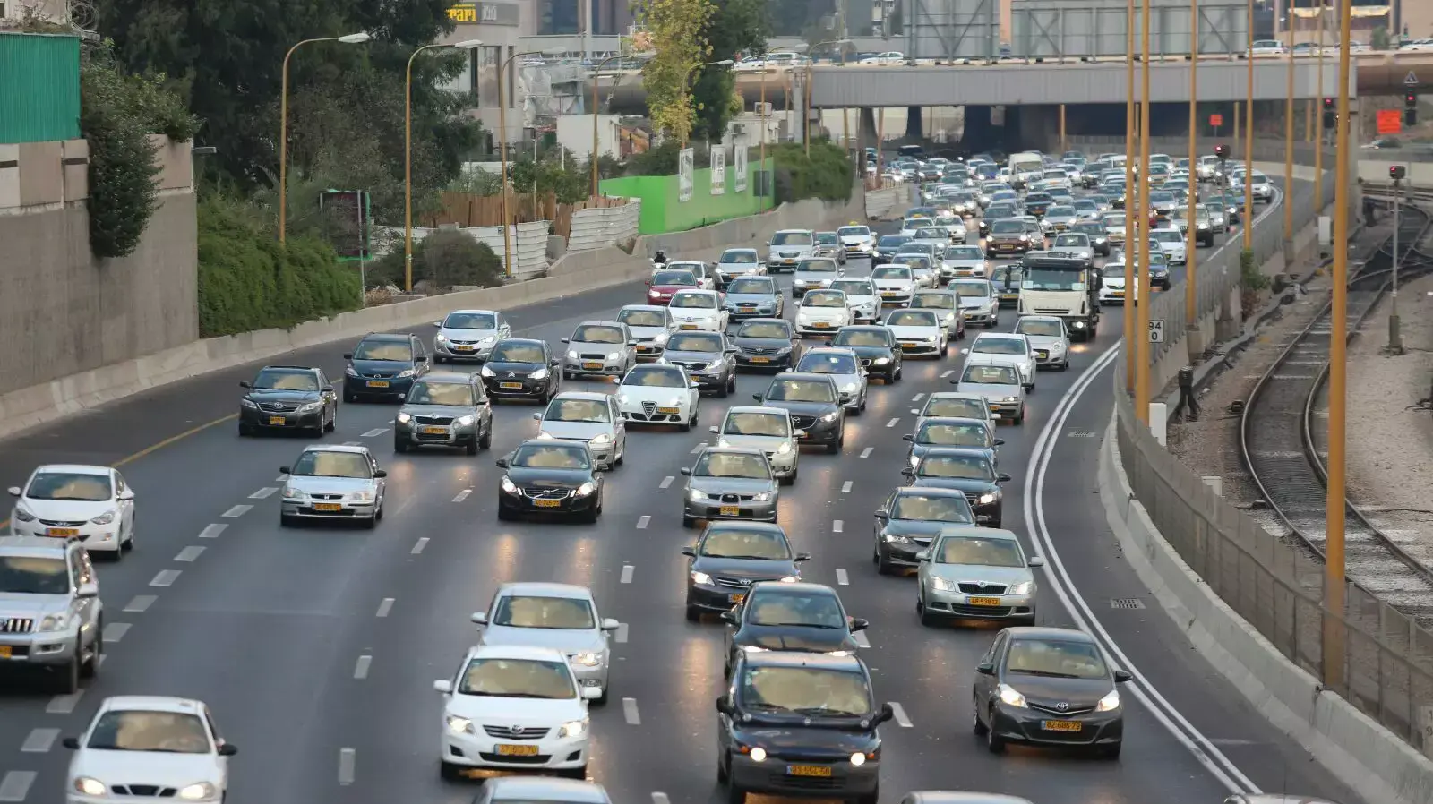 פקקים בנתיבי איילון בערב ראש השנה, ספטמבר 2013