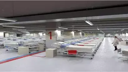 הדמיה של הפיכת החניון העתידי ברמב"ם לבית חולים לחירום הדמיה של הפיכת החניון העתידי ברמב"ם לבית חולים לחירום