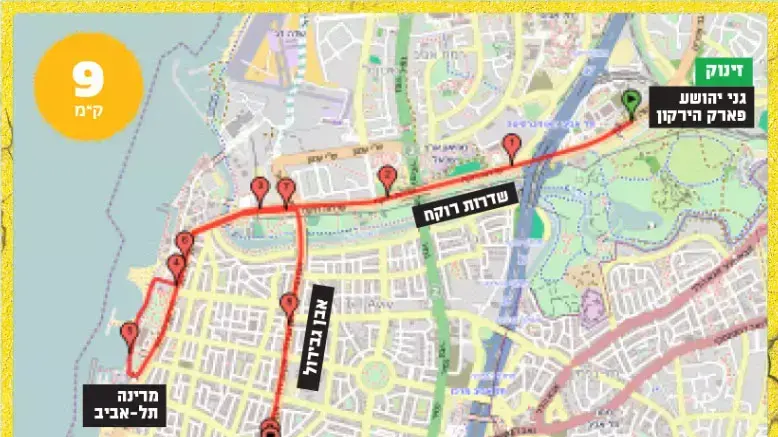 סובב תל אביב-יפו, אירוע האופניים הגדול בישראל מסלול 9 ק"מ סובב תל אביב-יפו, אירוע האופניים הגדול בישראל מסלול 9 ק"מ