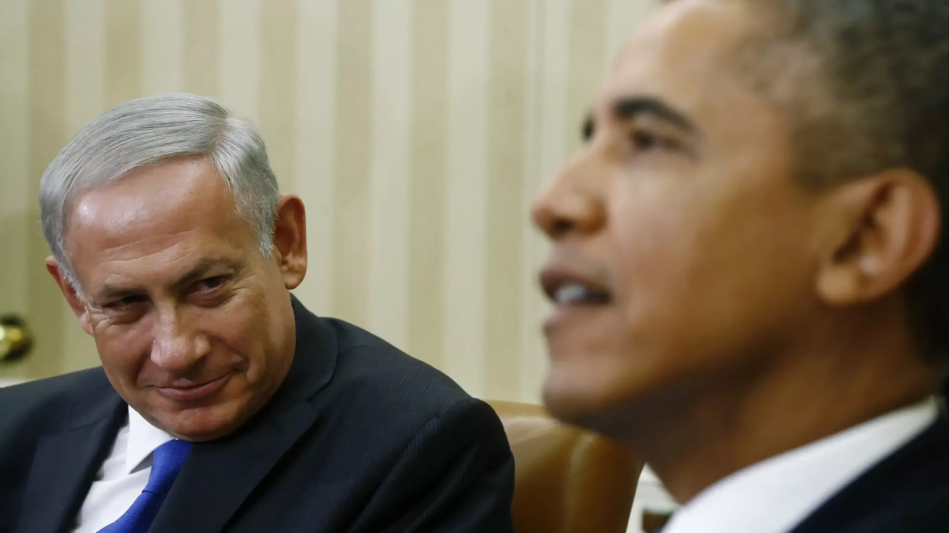 בנימין נתניהו וברק אובמה במהלך פגישתם בבית הלבן בנימין נתניהו וברק אובמה במהלך פגישתם בבית הלבן