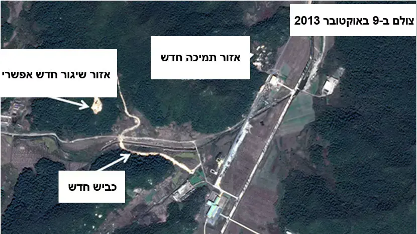 מפת אתר שיגור משודרג בצפון קוריאה מפת אתר שיגור משודרג בצפון קוריאה