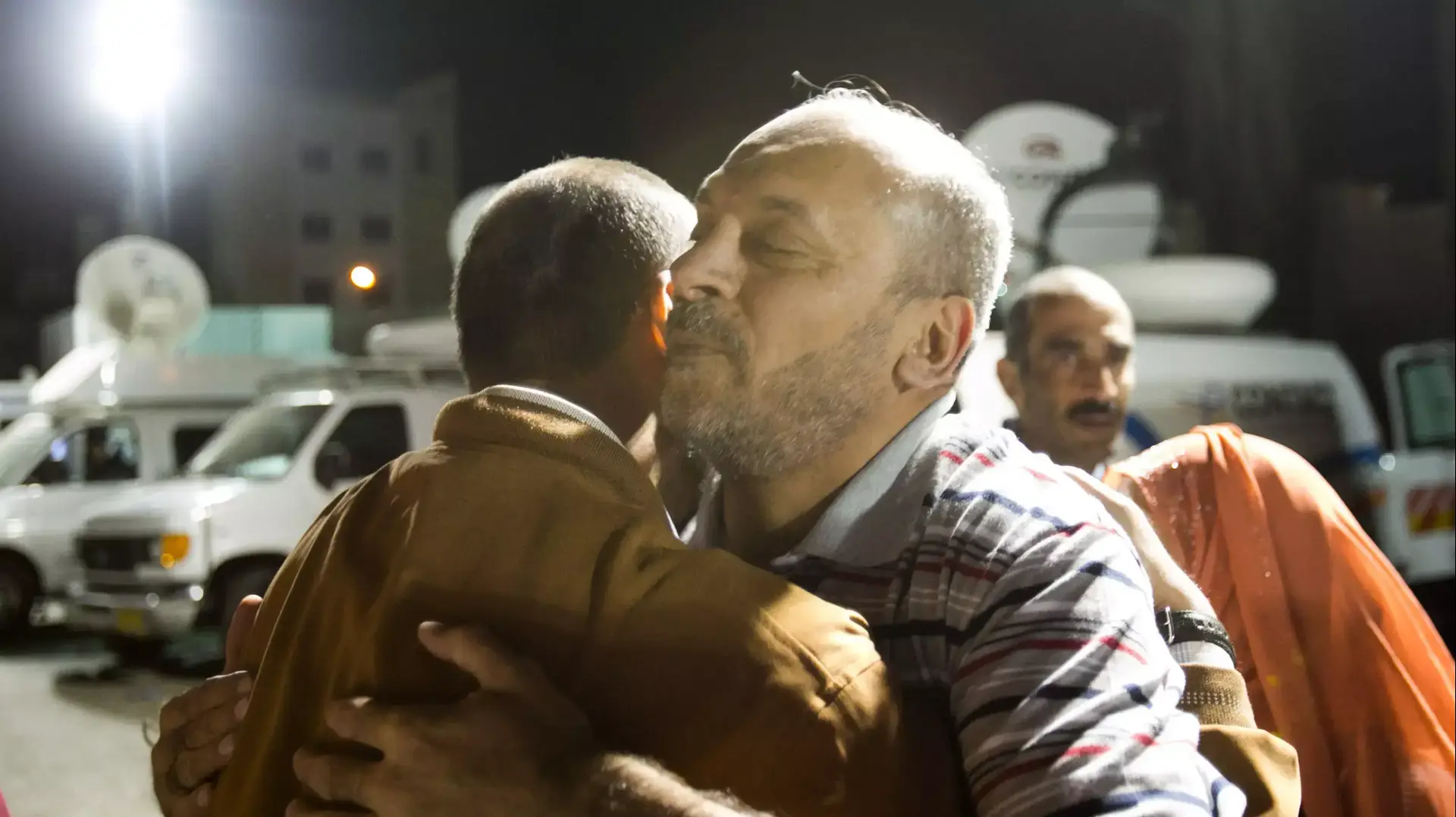חגיגות ברמאללה לרגל שחרורם של 26 אסירים ביטחוניים שהיו כלואים בישראל. 30 באוקטובר 2013