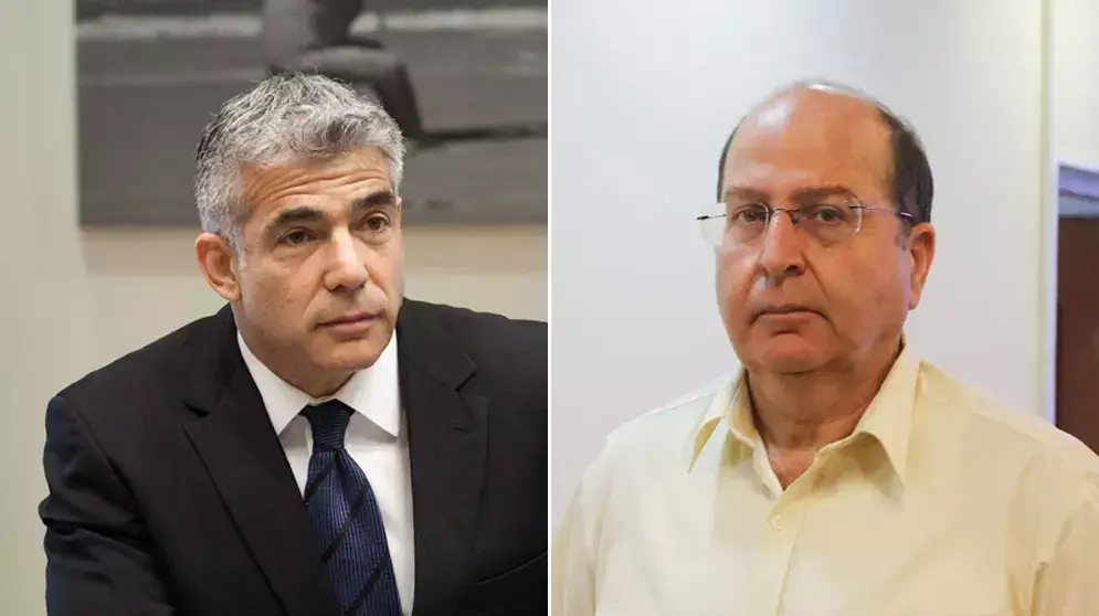 שר הביטחון משה (בוגי) יעלון ושר האוצר יאיר לפיד שר הביטחון משה (בוגי) יעלון ושר האוצר יאיר לפיד