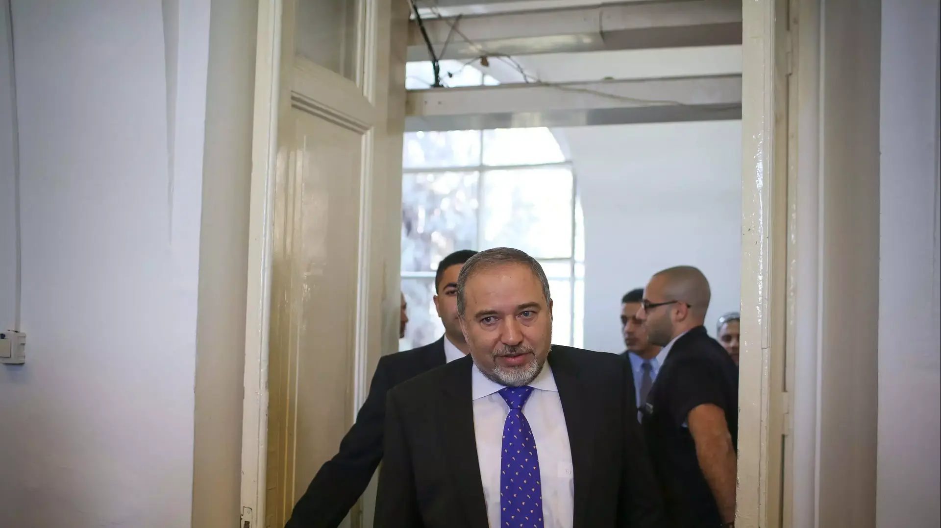 אביגדור ליברמן בבית משפט השלום בירושלים, נובמבר 2013