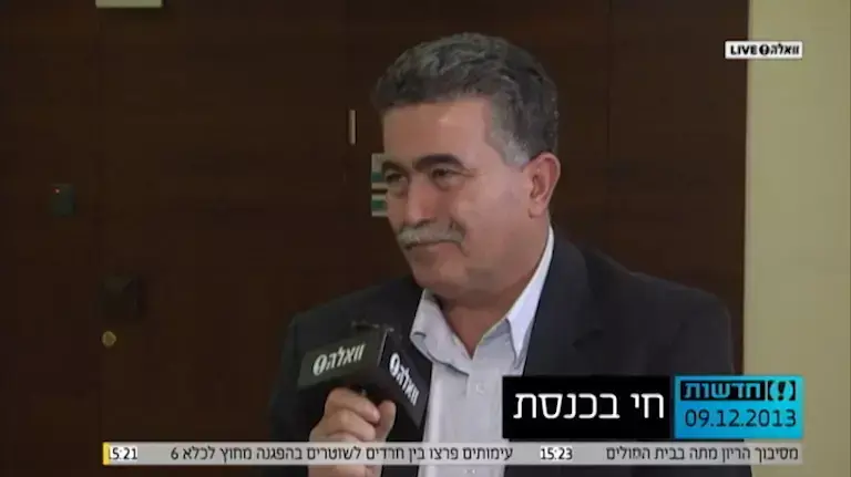 עמיר פרץ במשדר חי בכנסת