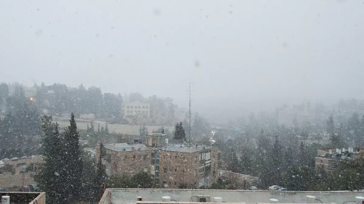 שלג יורד בירושלים שלג יורד בירושלים