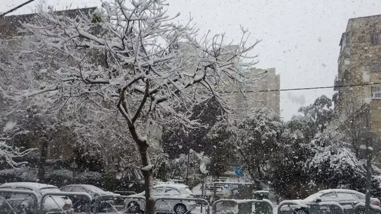 שלג ירד בשכונת קטמון בירושלים שלג ירד בשכונת קטמון בירושלים