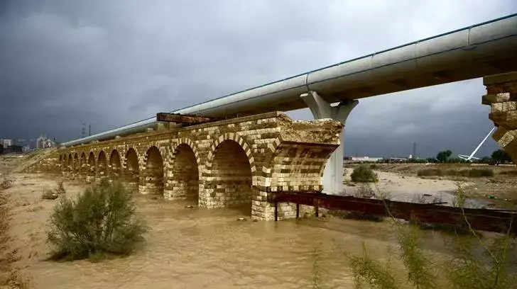 זרימה בנחל באר שבע זרימה בנחל באר שבע