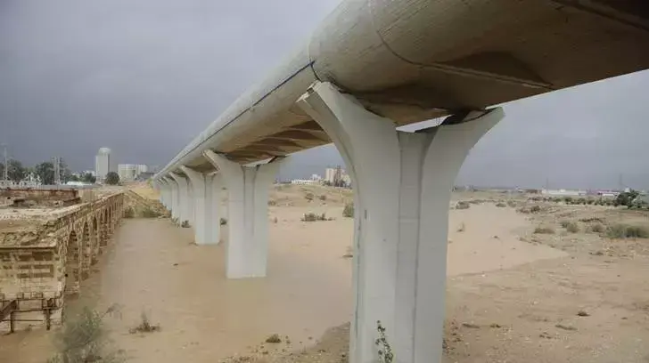זרימה בנחל באר שבע זרימה בנחל באר שבע
