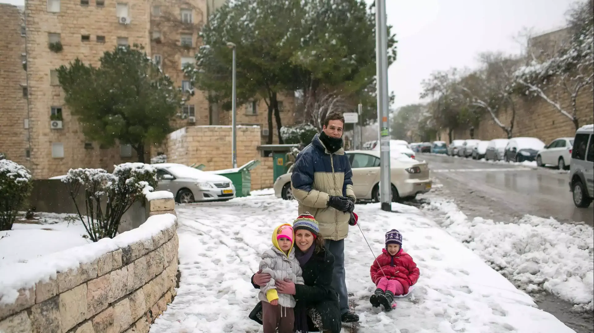 שלג בירושלים. דצמבר 2013