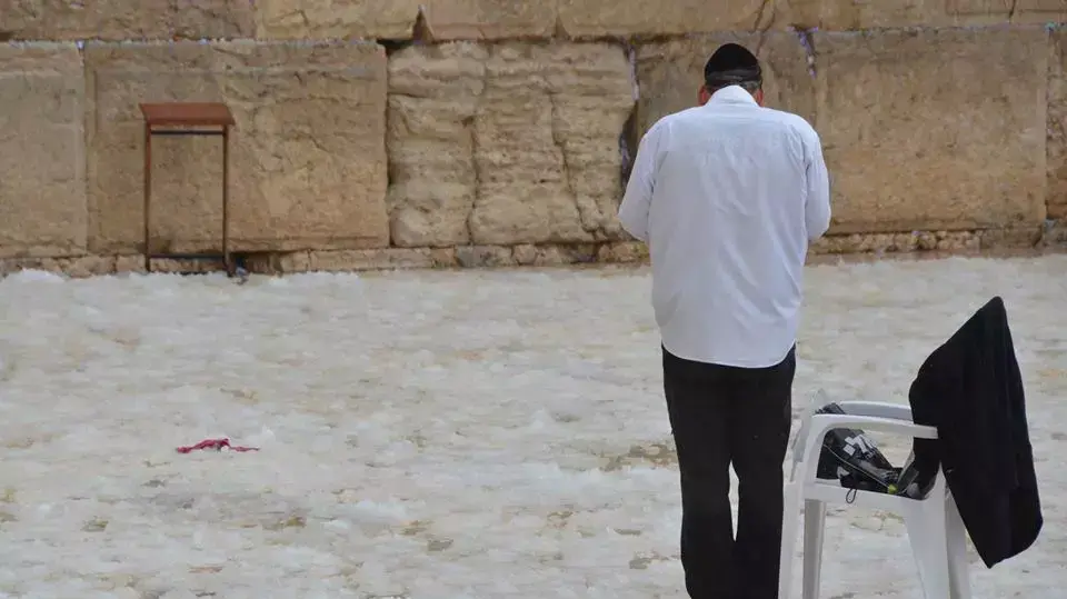 שלג בעיר העתיקה בירושלים שלג בעיר העתיקה בירושלים