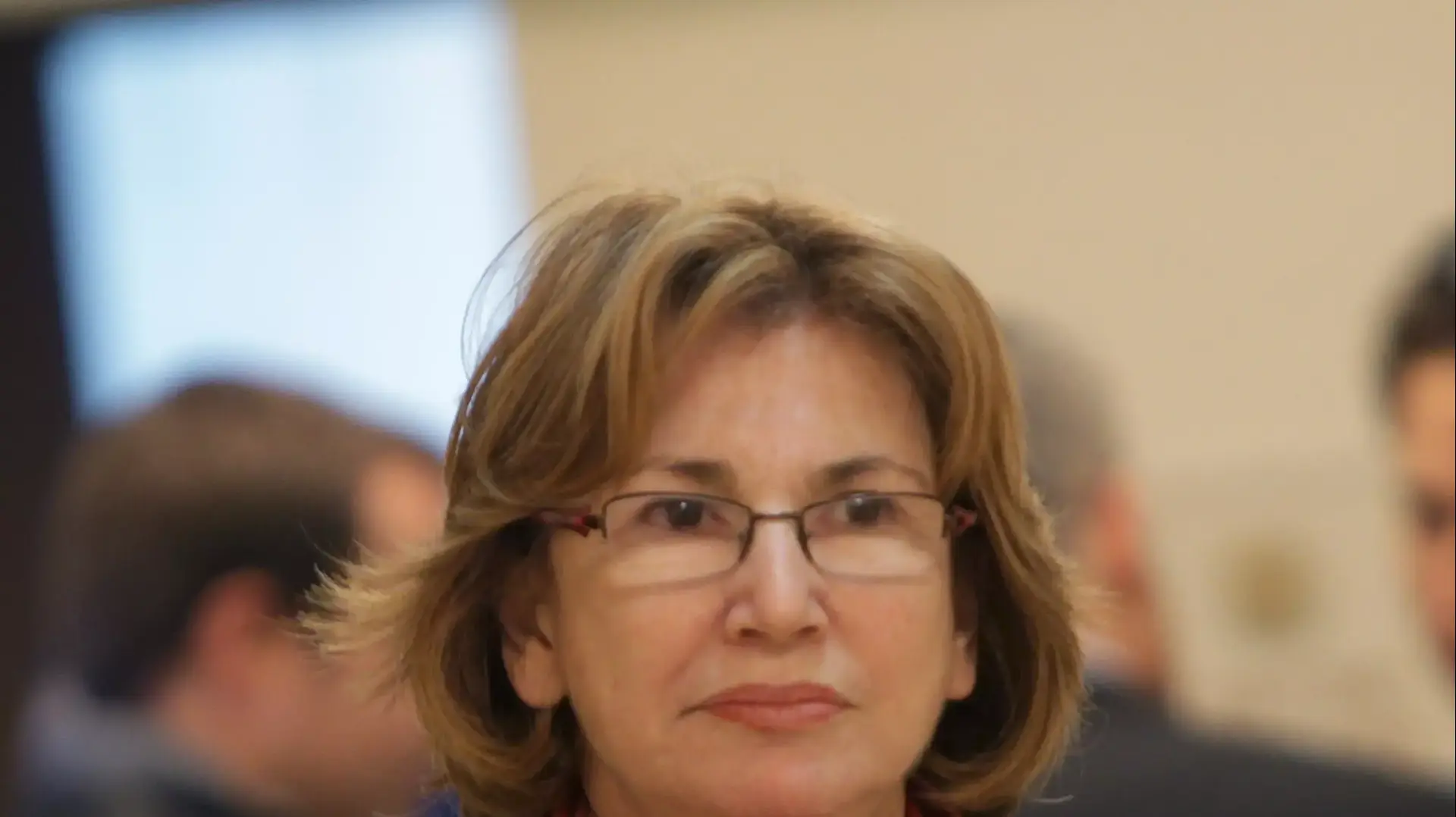 יעל גרמן בפתחה של ישיבת הממשלה. דצמבר 2013