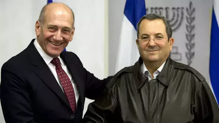 ראש הממשלה אהוד אולמרט ושר הבטחון אהוד ברק מכריזים על הפסקת אש